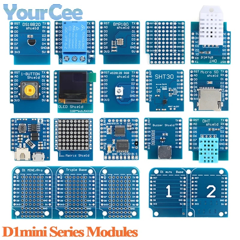 Esp8266 Relay Module - ESP8266 D1mini serie uitbreidingskaartmodule voor D1