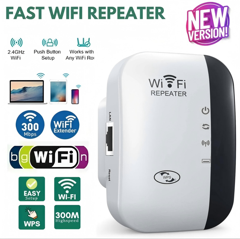 Wifi Smart Plug - 300Mbps WiFi Repeater Draadloze Signaalversterker &