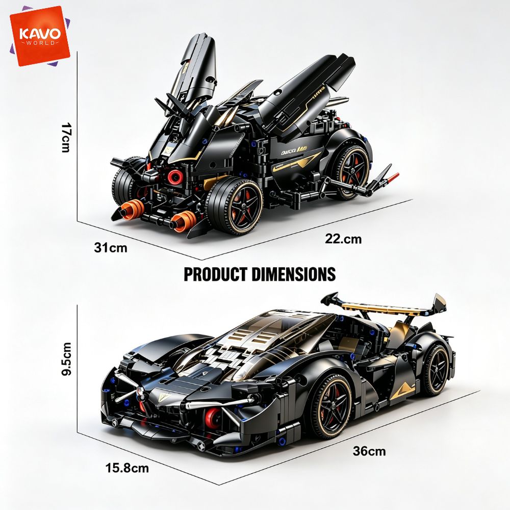 KAVOWORLD 1248 st. MOC Zwarte  - Stem Robotics Kit recensie en prijs