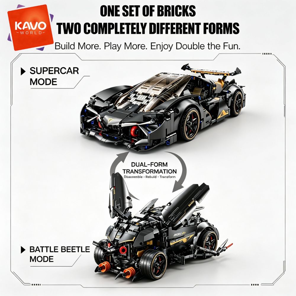 KAVOWORLD 1248 st. MOC Zwarte  - Stem Robotics Kit recensie en prijs