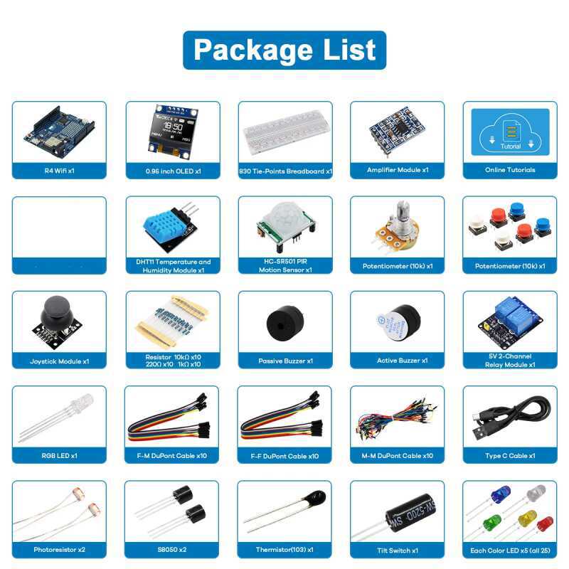UNO R4 WiFi-compatibele ontwik - Sensor Kit Arduino recensie en prijs