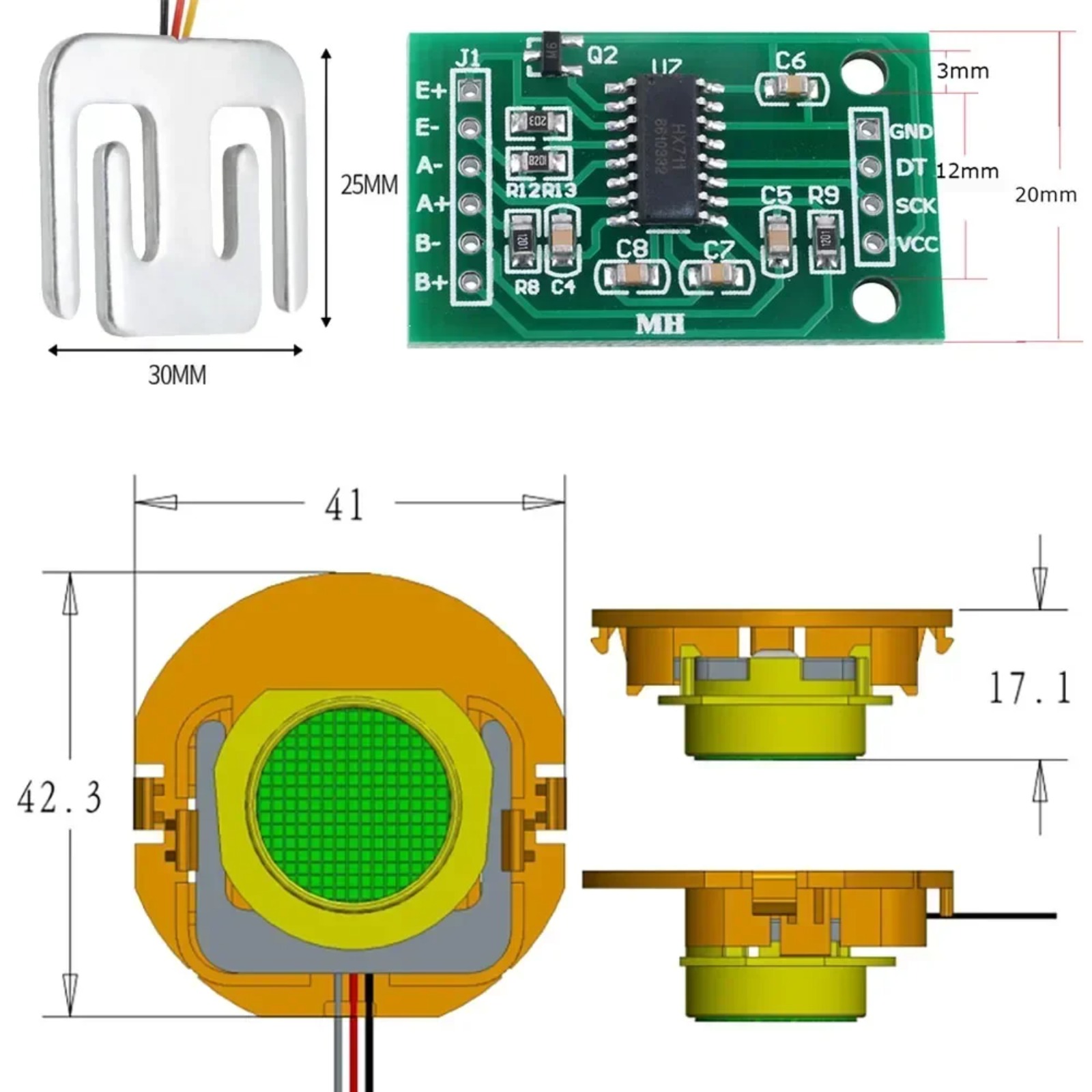 DIYmall 50KG Load Cell Gewicht - Sensor Kit Arduino recensie en prijs