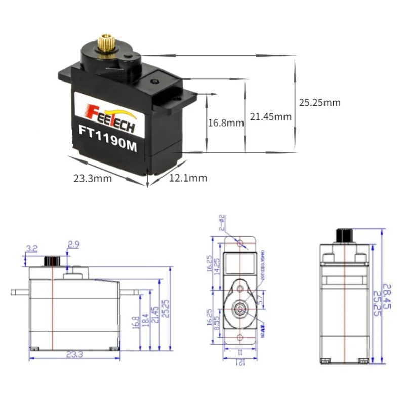 FEETECH FT1190M 4,8-6V 3,5kg M - Microcontroller Kit recensie en prijs