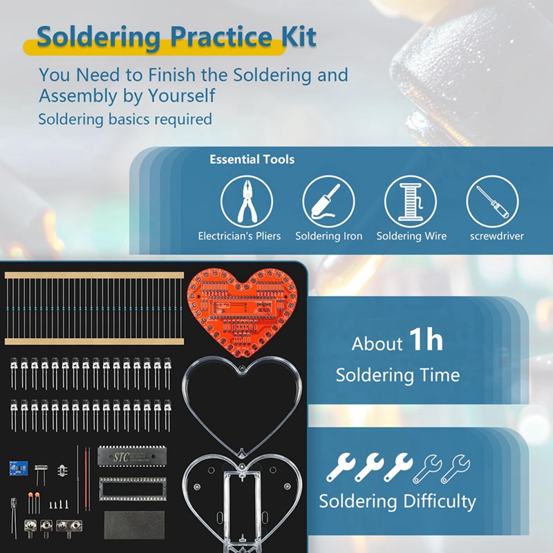 ● Soldeerpraktijkset, hartvorm - Electronics Project Kit recensie en prijs